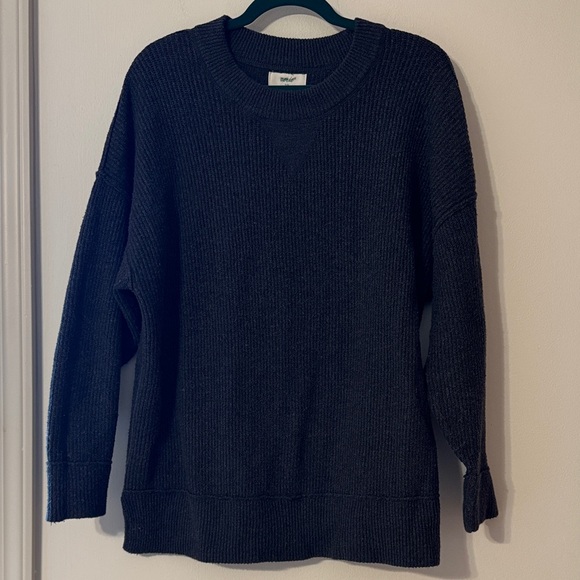 aerie Sweaters - aerie dark gray/black Ribbed Crewneck Sweater